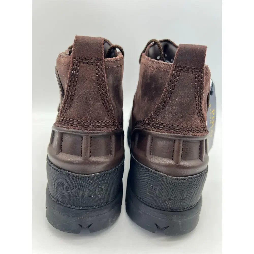 Polo Ralph Lauren Oslo Dark Brown Low Boots HydroGuard Men's 9.5D NEW